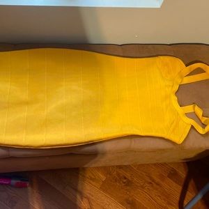 Canary yellow bandage dress